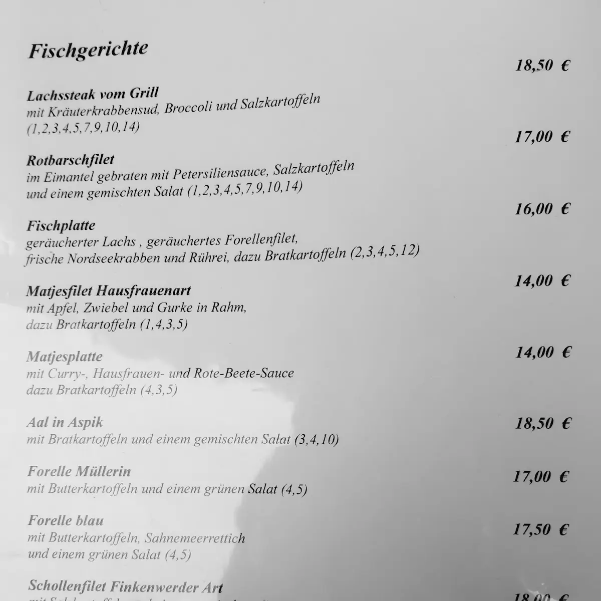 Speisekarte photo 2