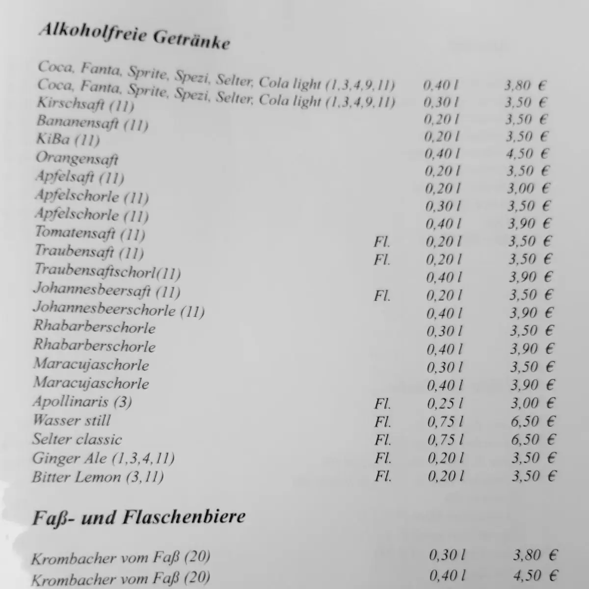 Speisekarte photo 3