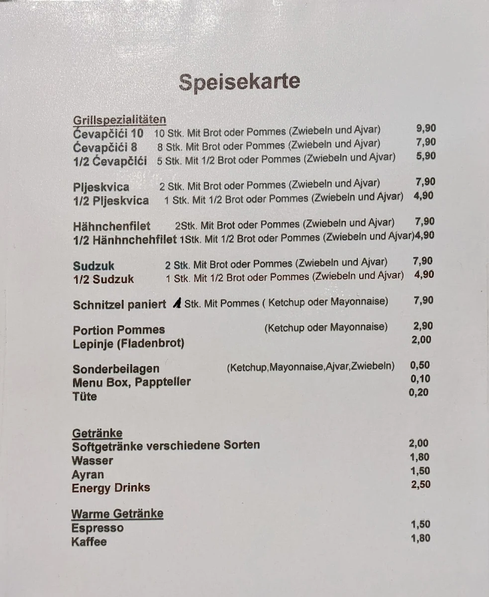 Speisekarte photo 2