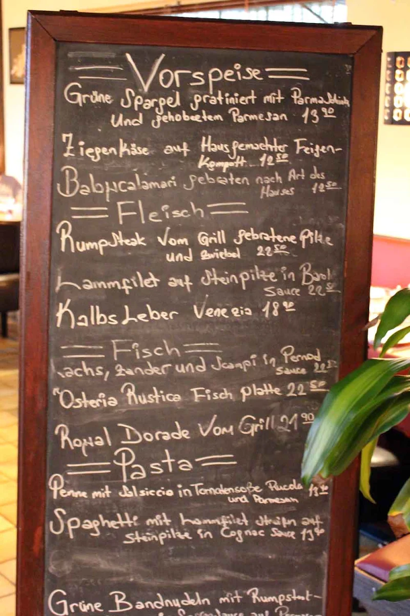 Speisekarte, Osteria Rustica