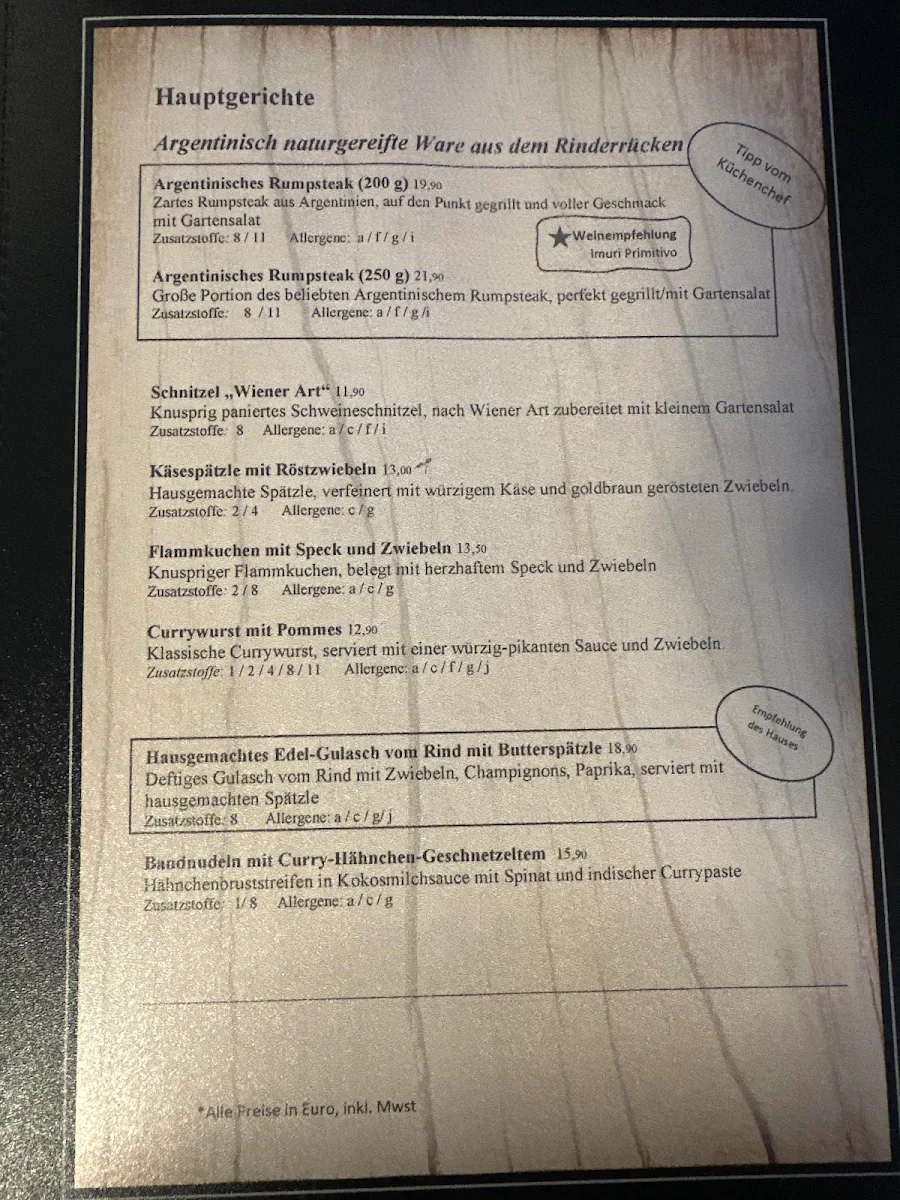Speisekarte photo 2