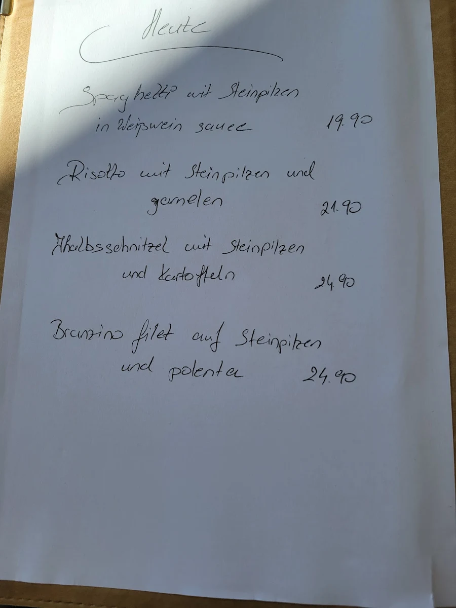 Speisekarte, L'Osteria al Parco