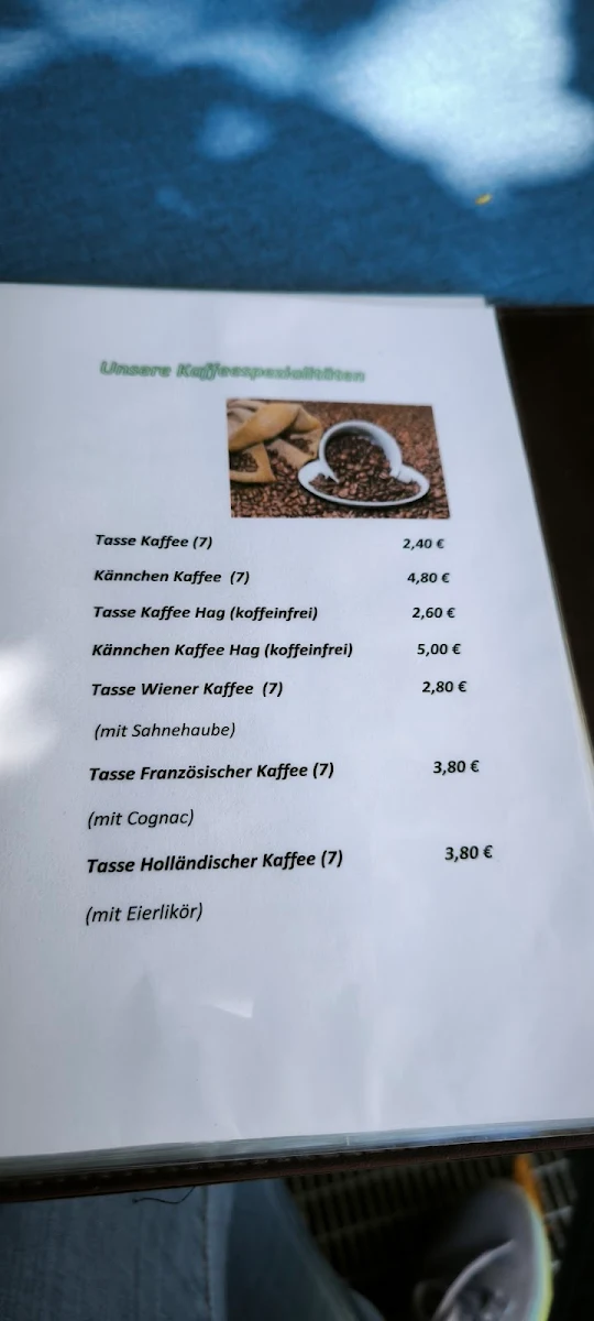 Speisekarte, Simones Café