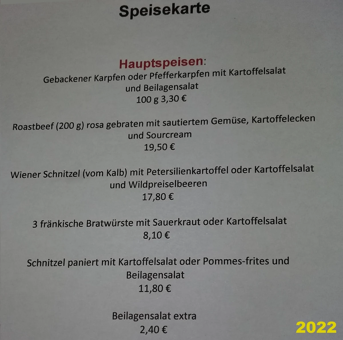 Speisekarte photo 4