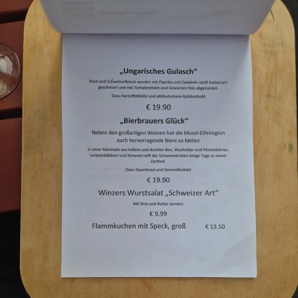 Speisekarte photo 1