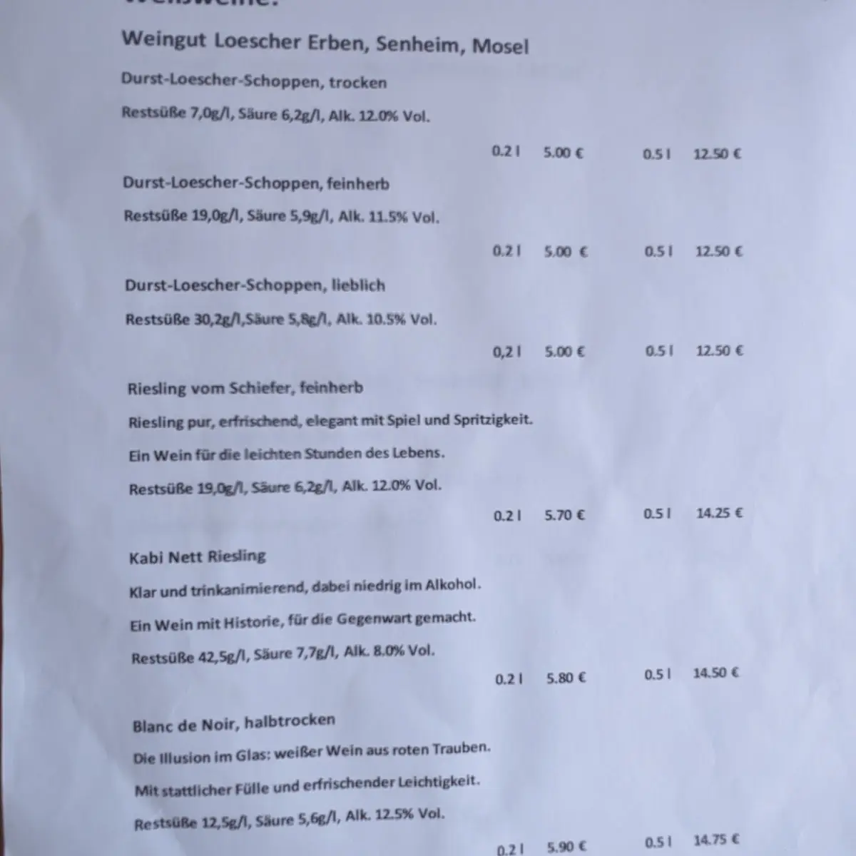 Speisekarte photo 3