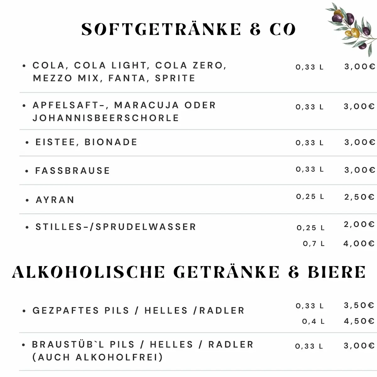 Speisekarte photo 3