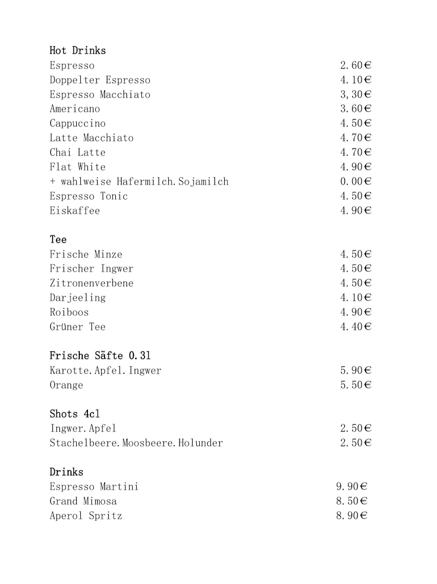 Speisekarte photo 2