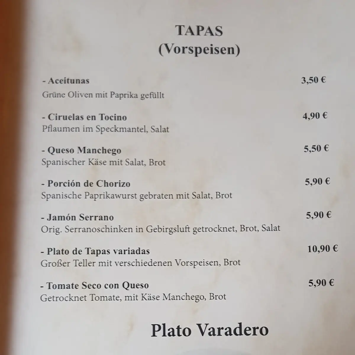 Speisekarte photo 4