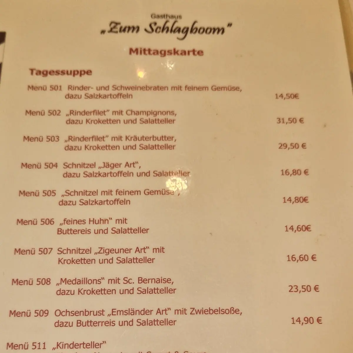 Speisekarte photo 2