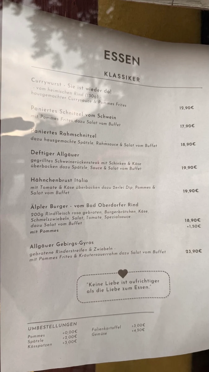Speisekarte photo 1