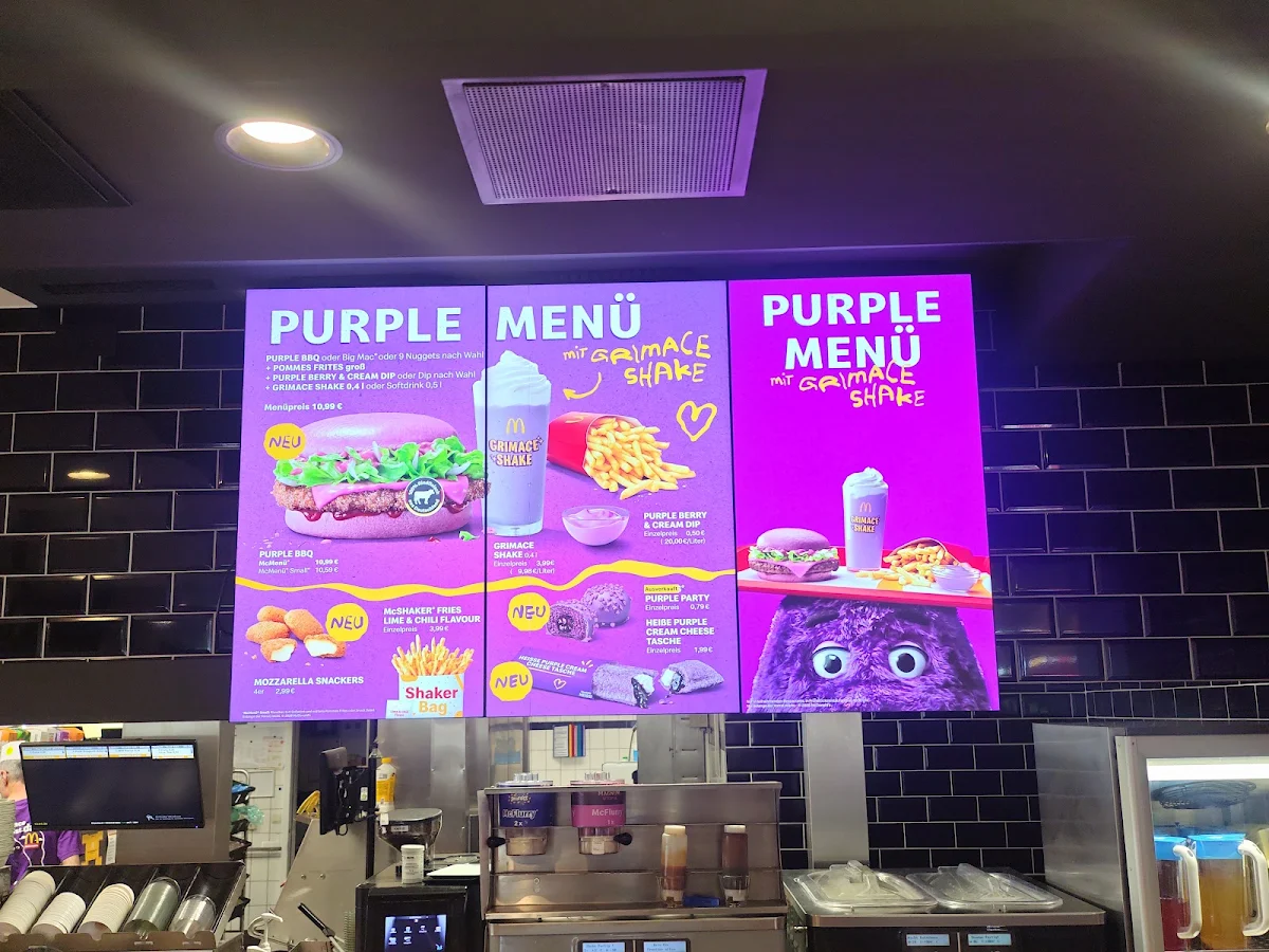 Speisekarte, McDonald's