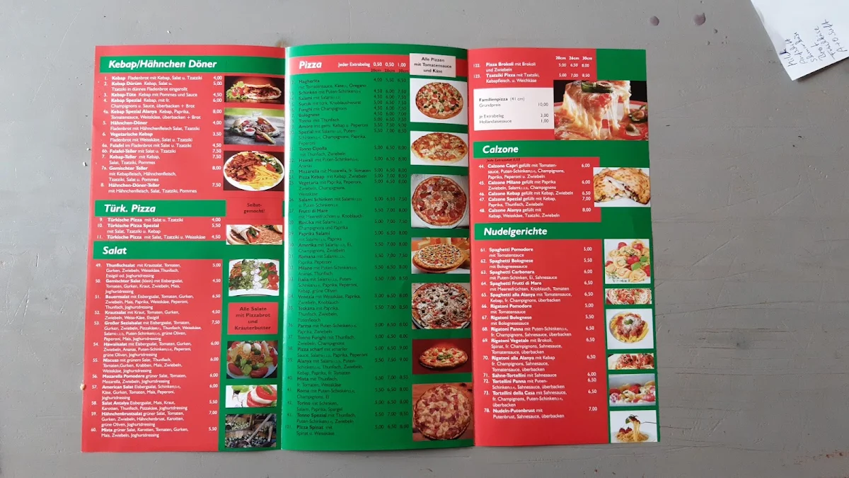 Speisekarte, Alanya Schnellimbiss & Restaurant