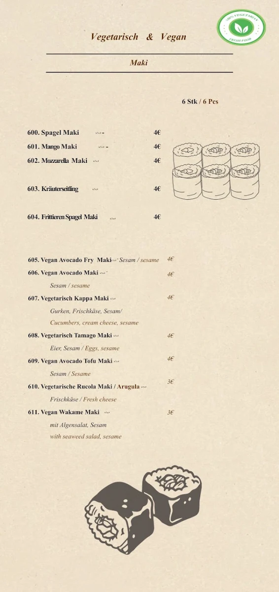 Speisekarte, Sushi Böblingen Premium Kazumi & Asiatisch Restaurant