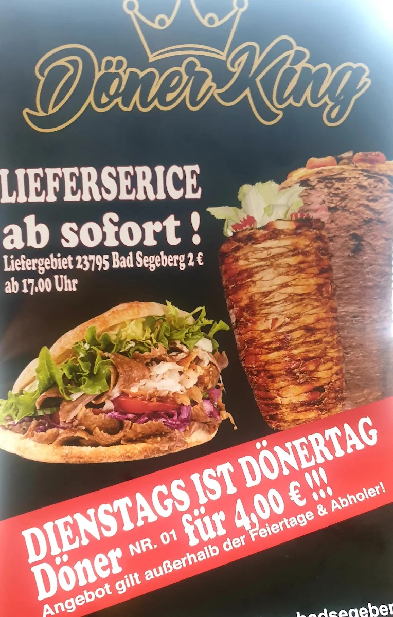 Speisekarte, Döner King