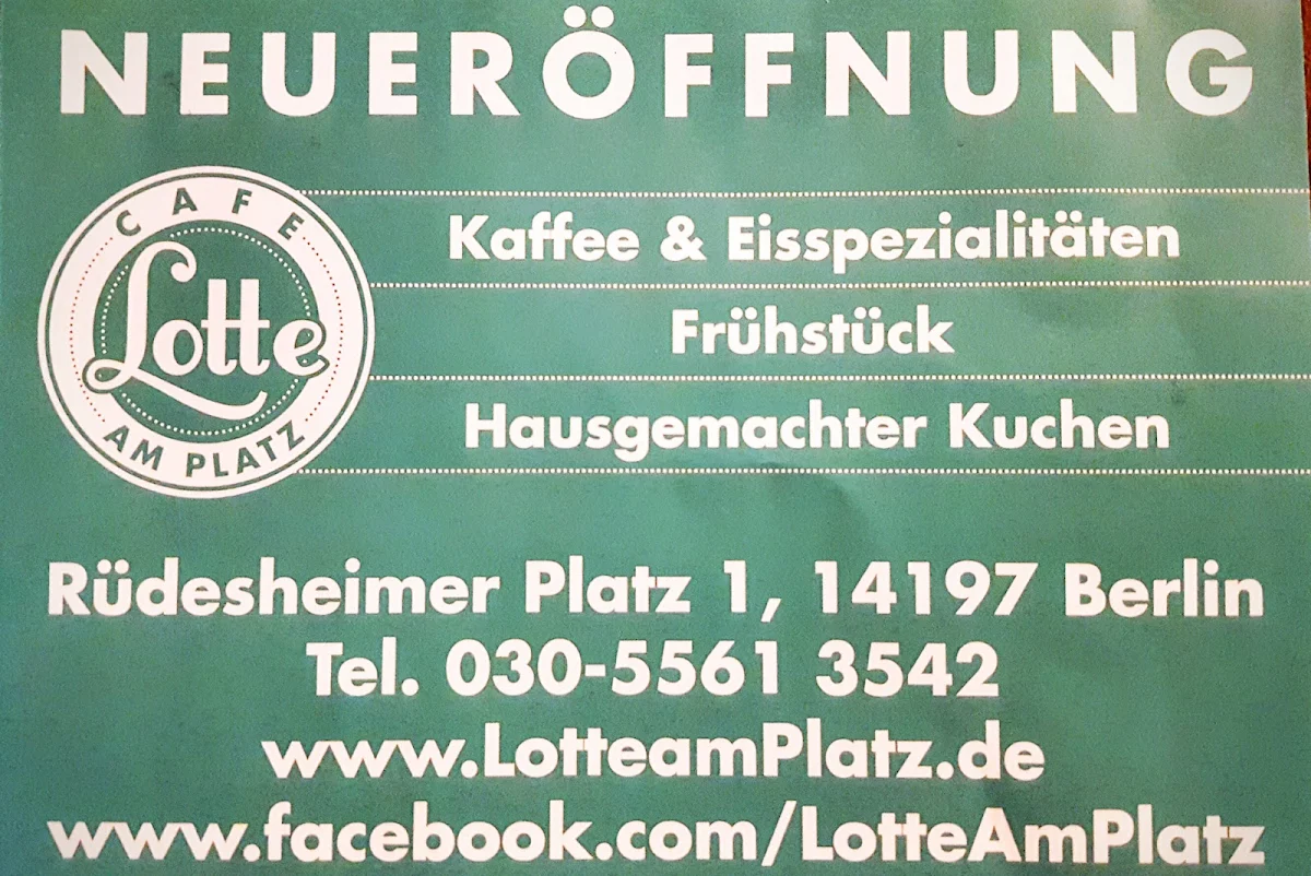 Speisekarte, Lotte am Platz
