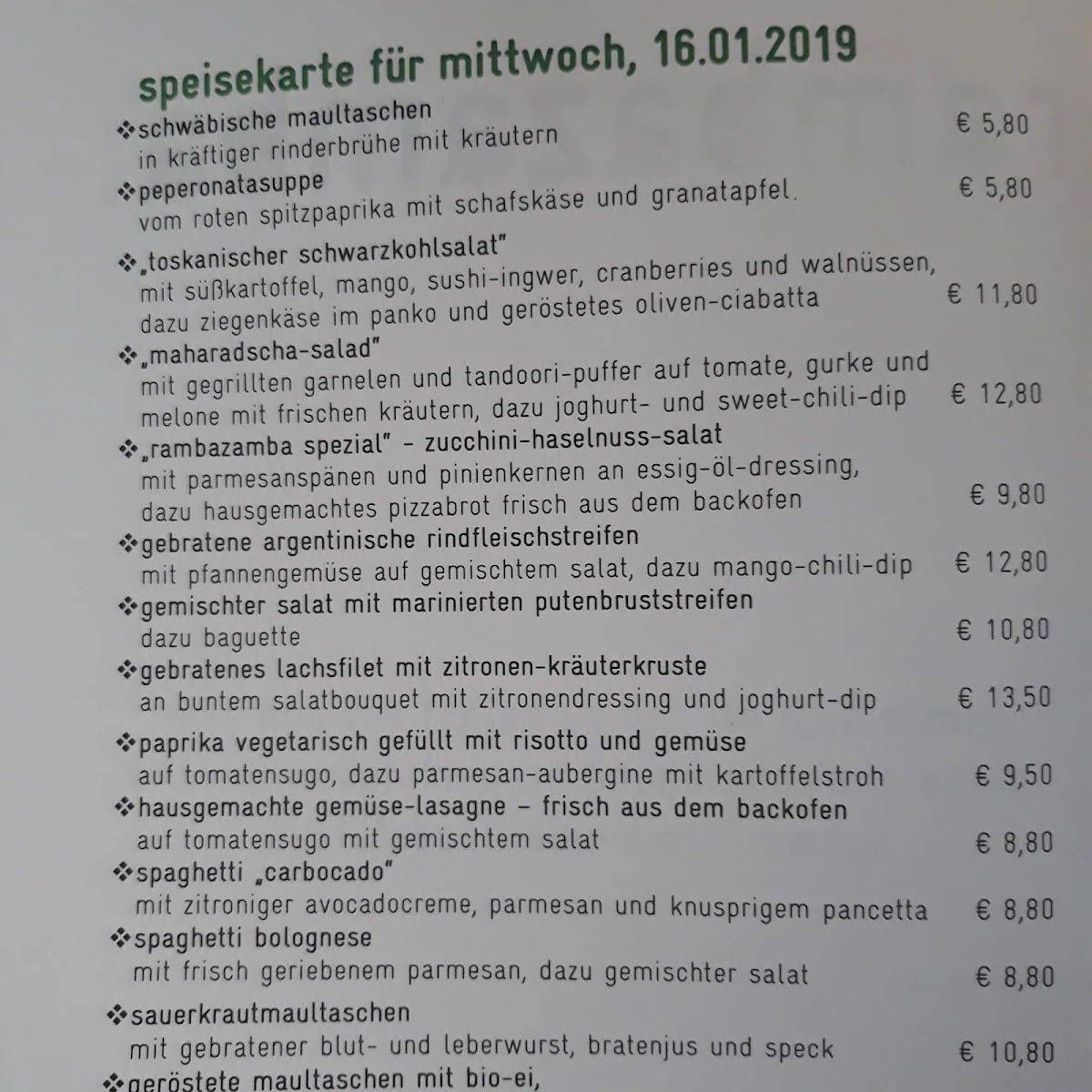 Speisekarte photo 7