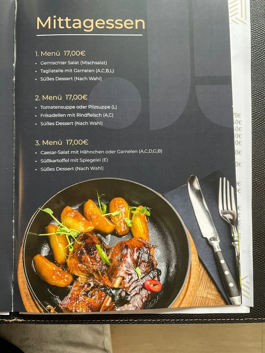 Speisekarte, Joie Restaurant & Eventhaus