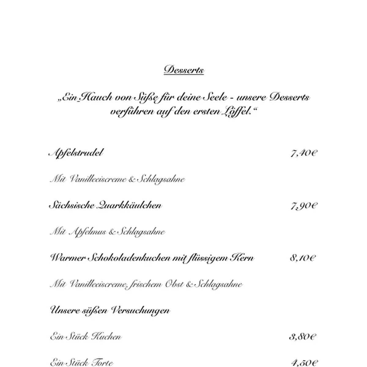 Speisekarte photo 4