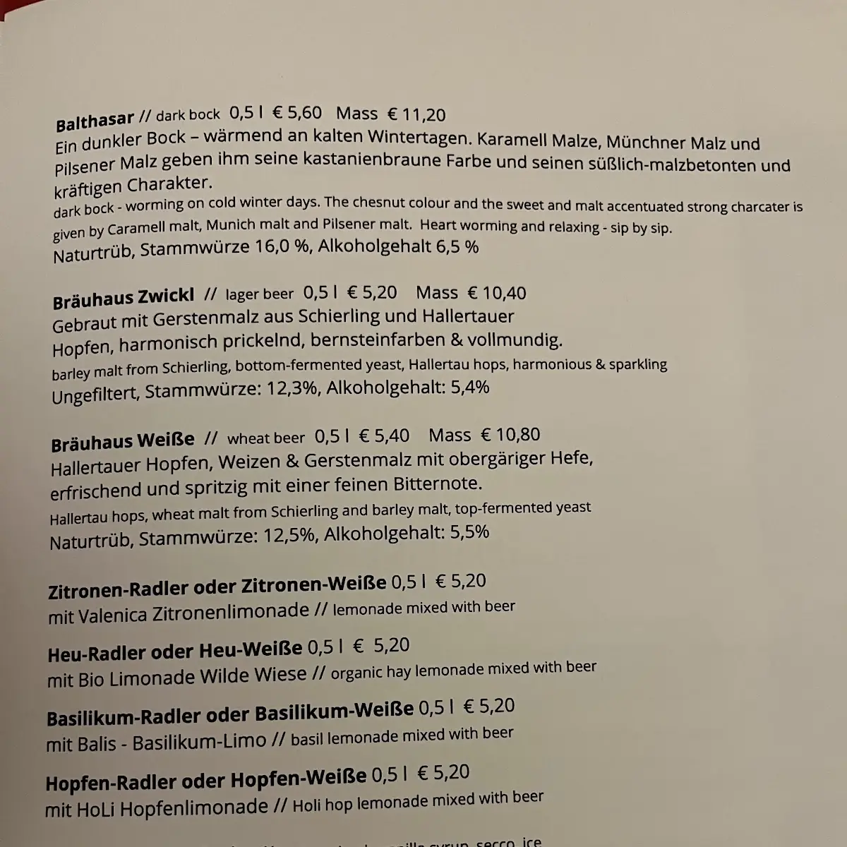 Speisekarte photo 10