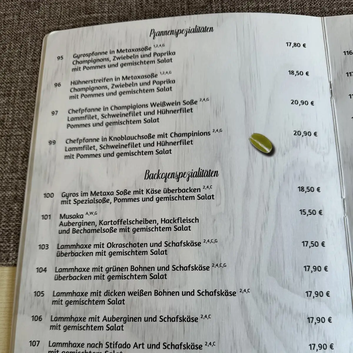 Speisekarte photo 8