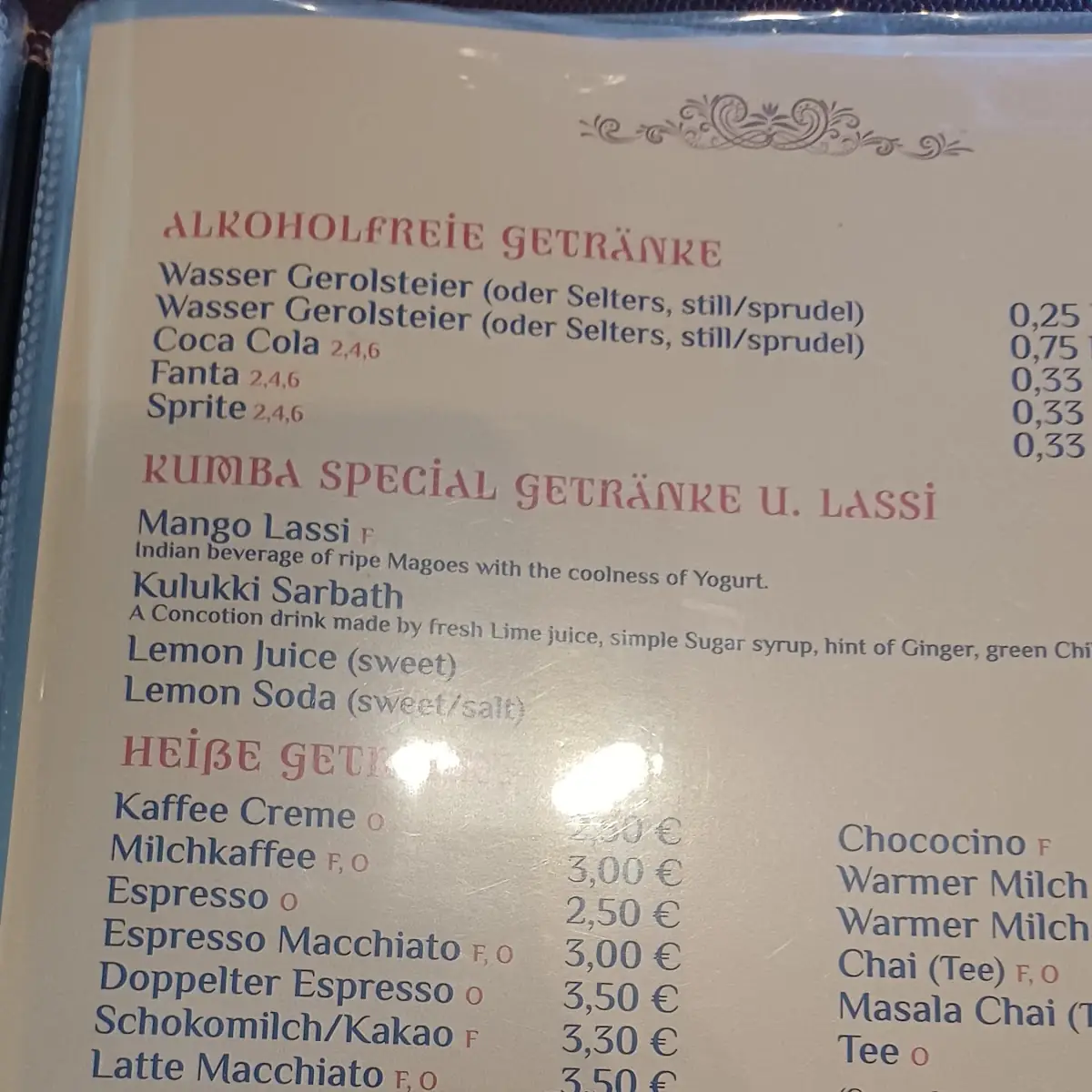 Speisekarte photo 2