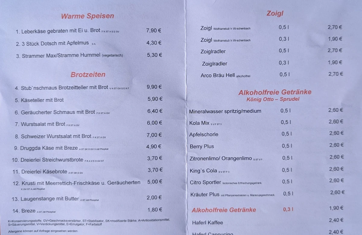 Speisekarte photo 2