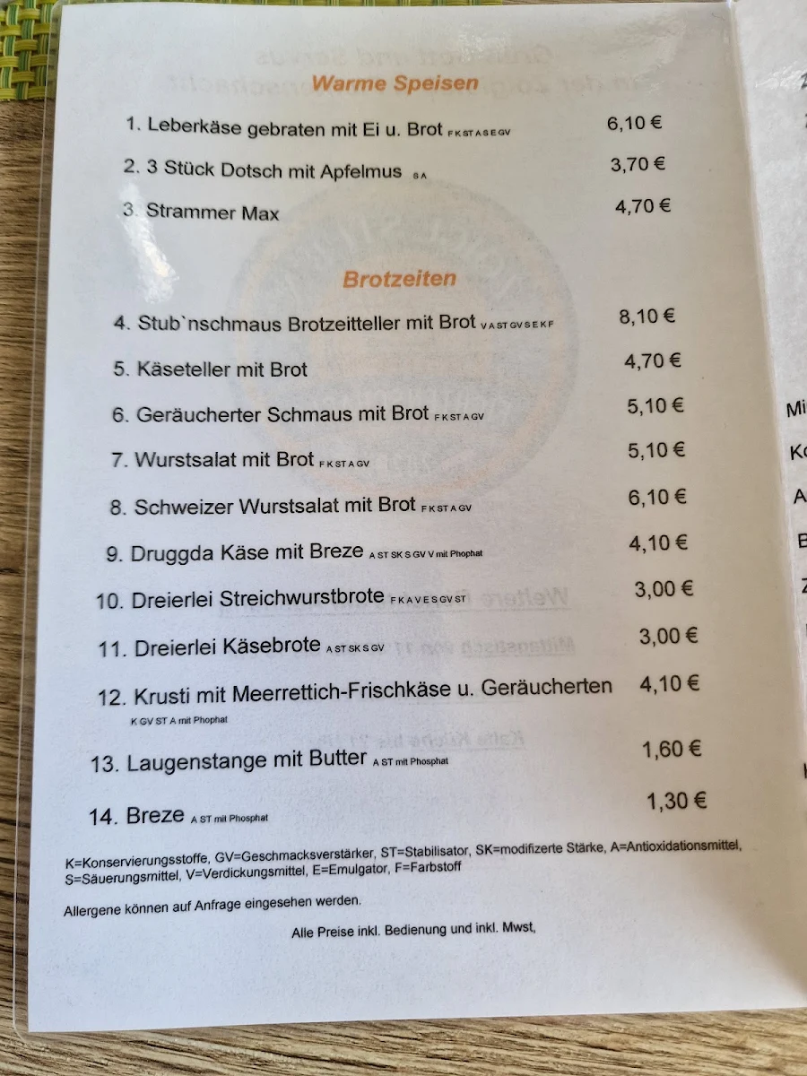 Speisekarte photo 5