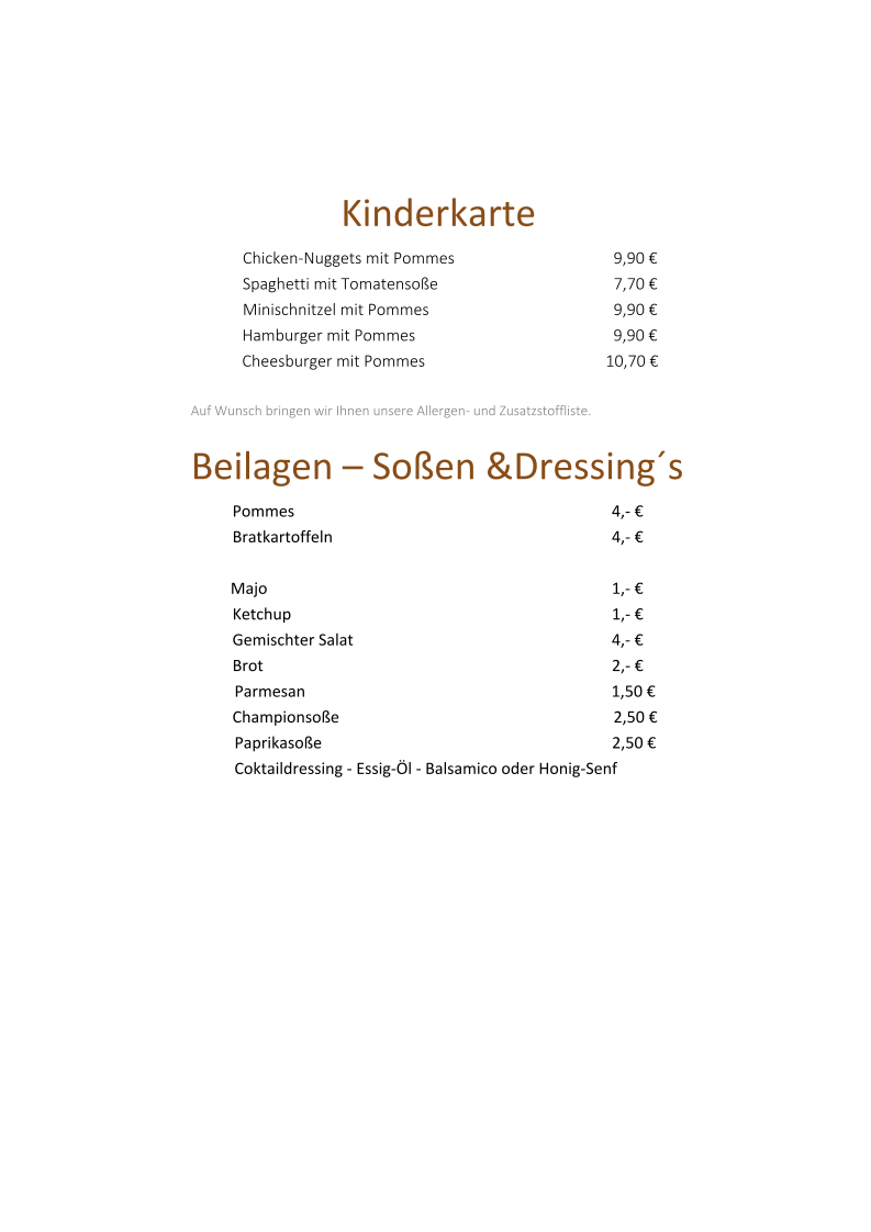 Speisekarte photo 2