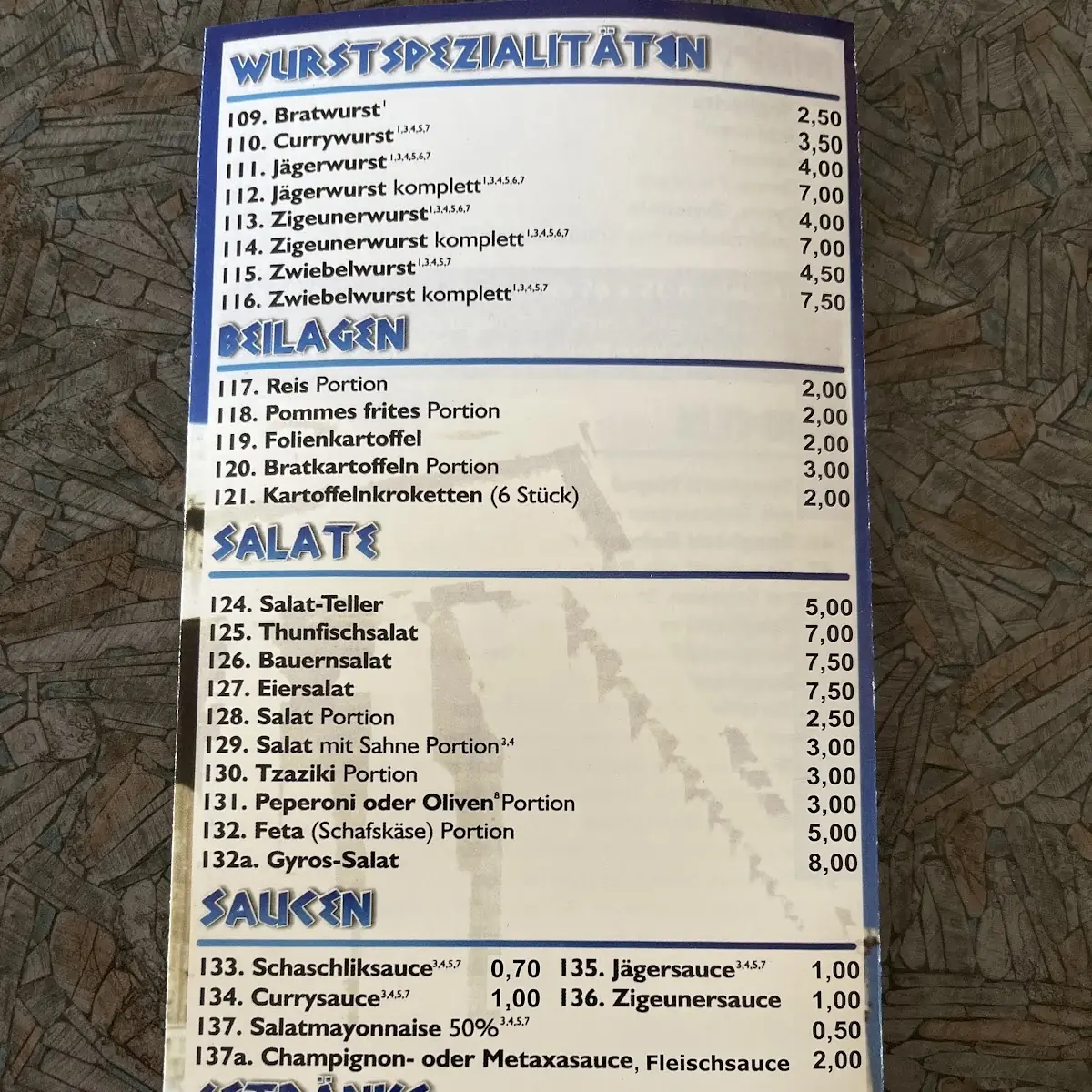 Speisekarte photo 1