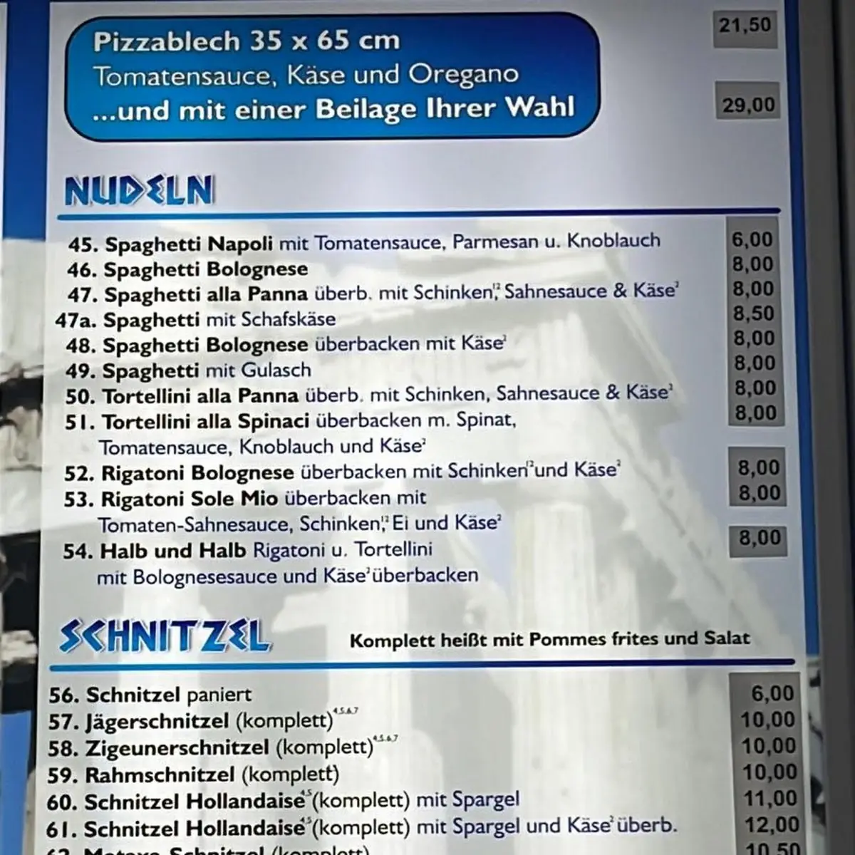 Speisekarte photo 2