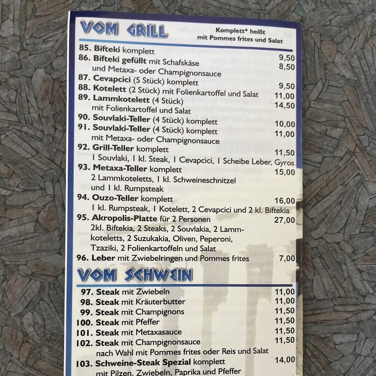 Speisekarte photo 5
