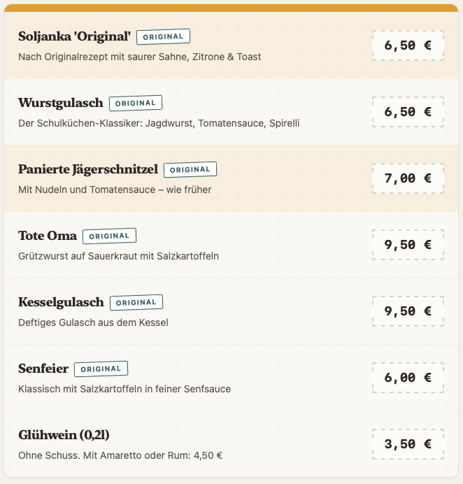Speisekarte photo 1