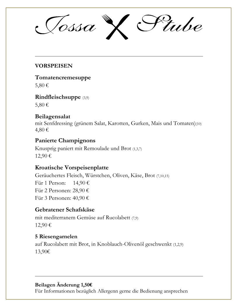 Speisekarte photo 5