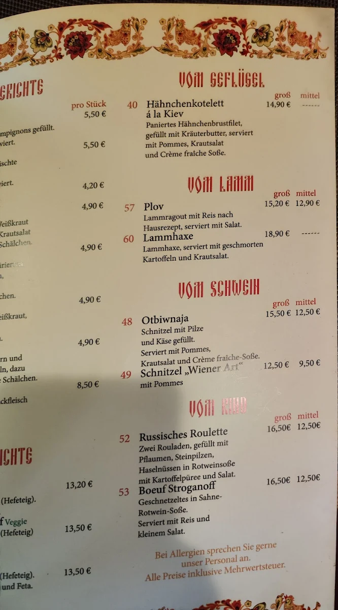Speisekarte photo 5