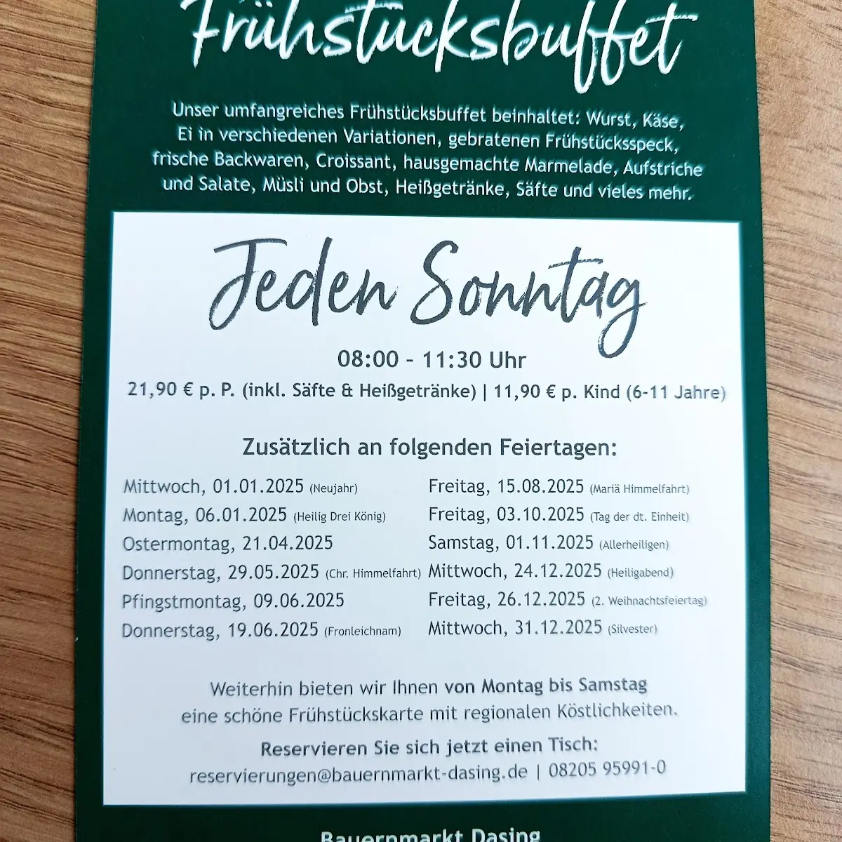 Speisekarte photo 2