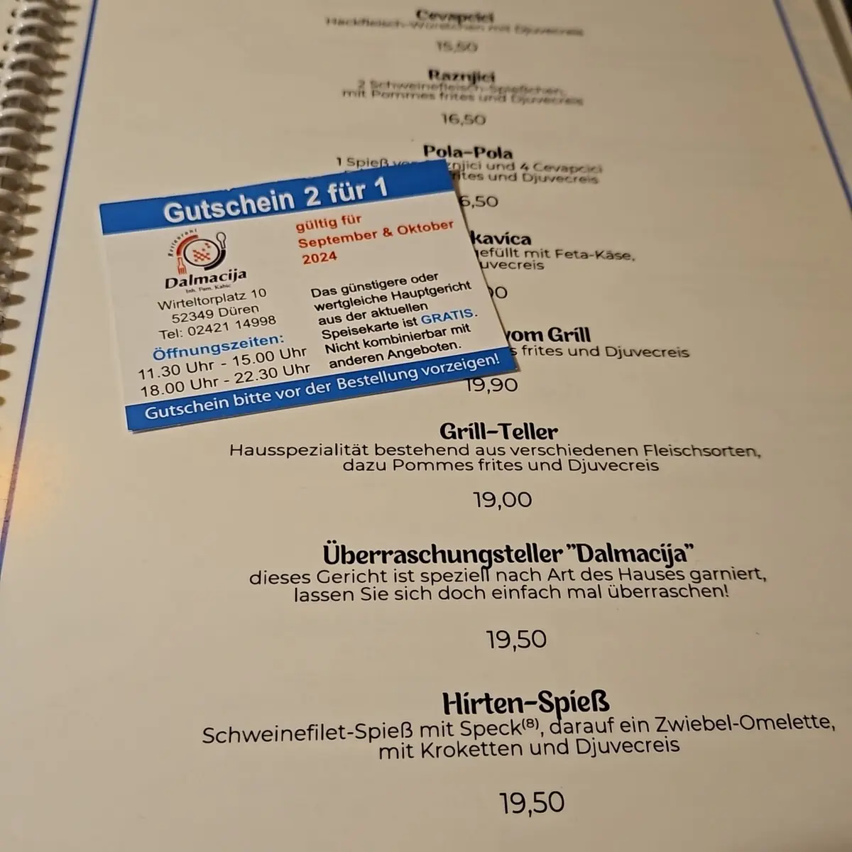 Speisekarte photo 1