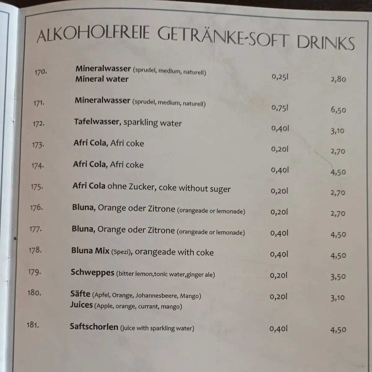 Speisekarte photo 5