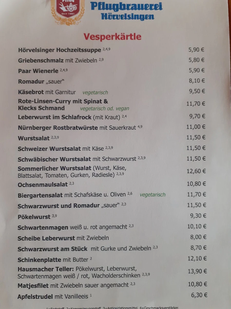 Speisekarte photo 2