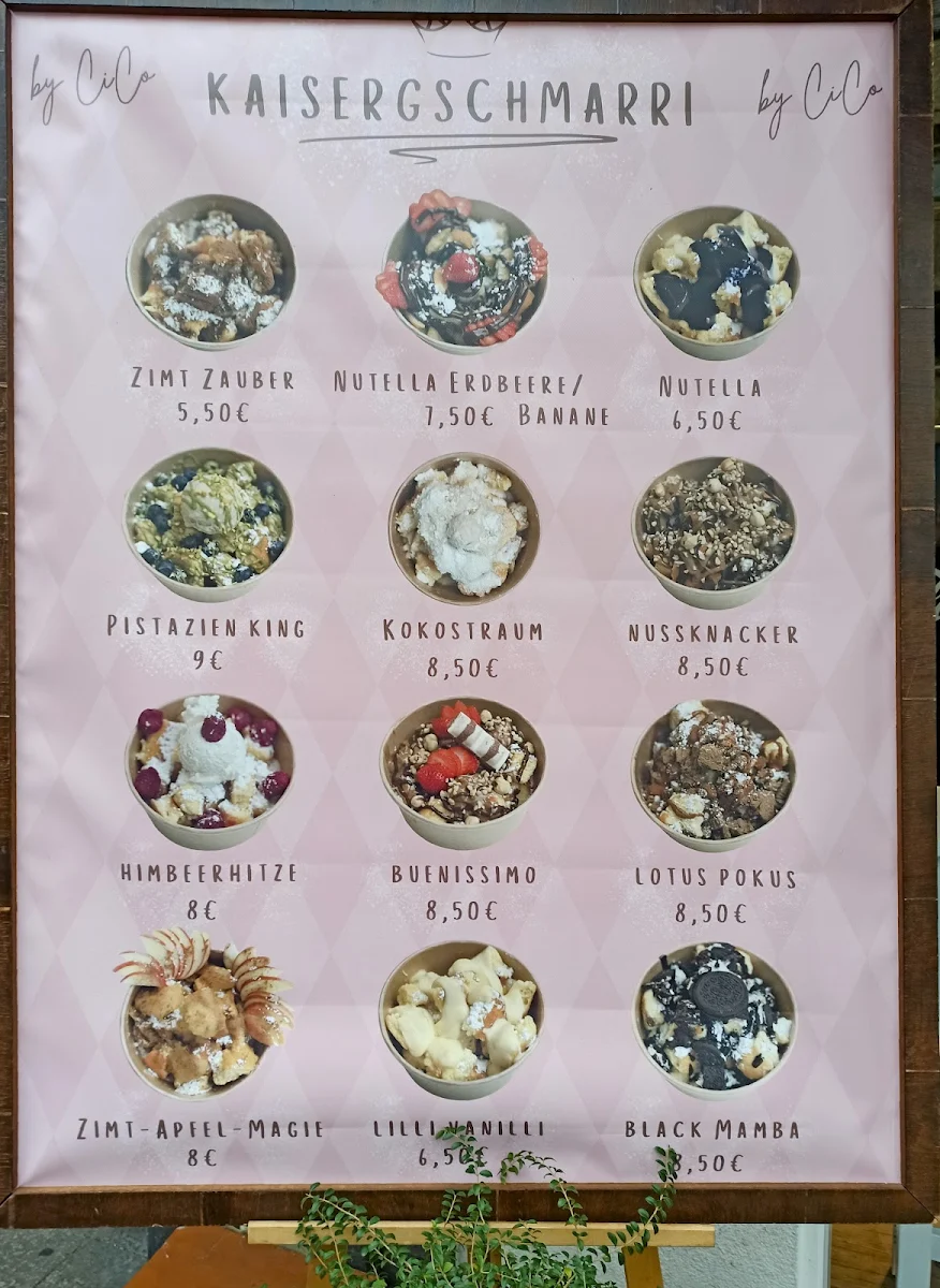 Speisekarte, Kaisergschmarri