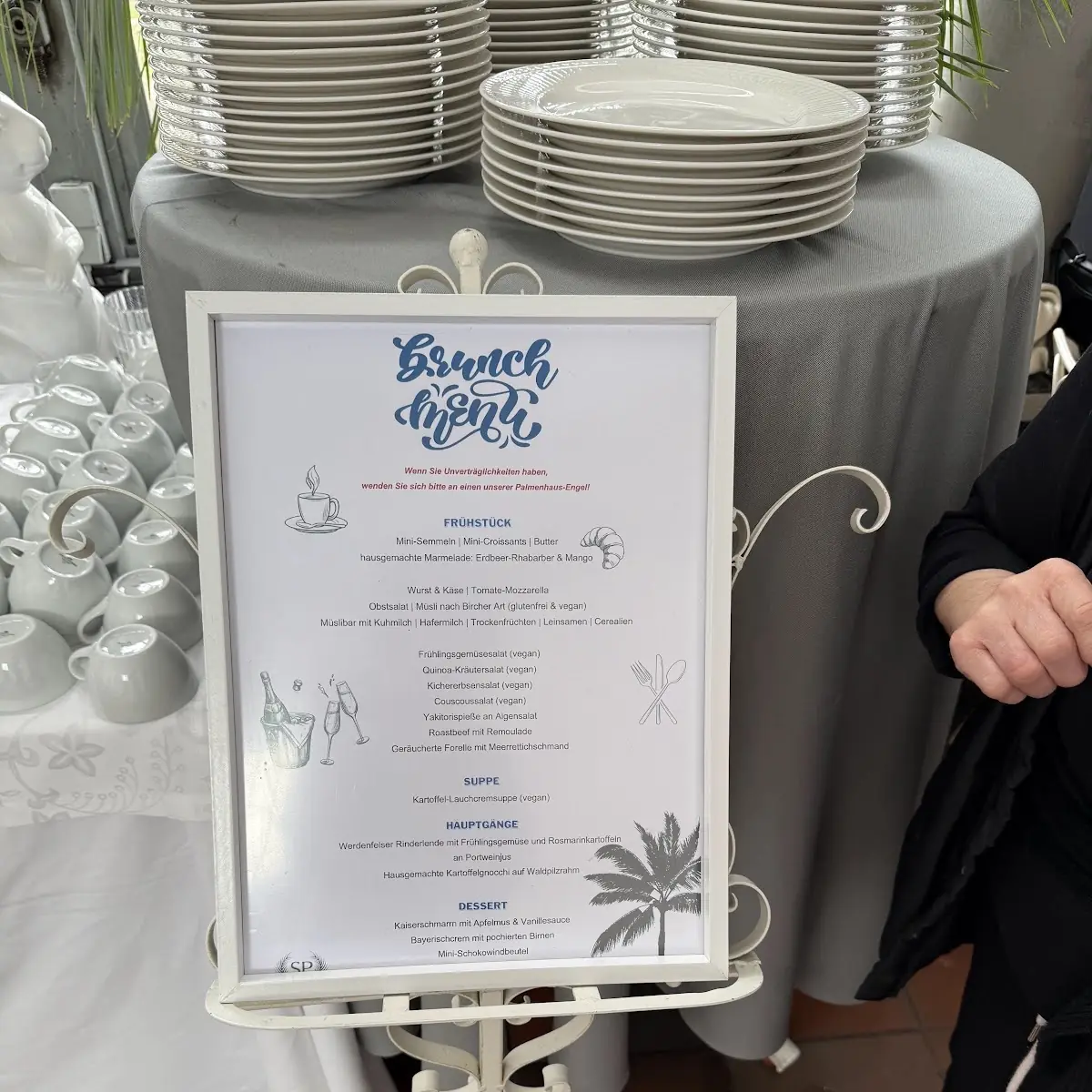 Speisekarte, Schlosscafé im Palmenhaus