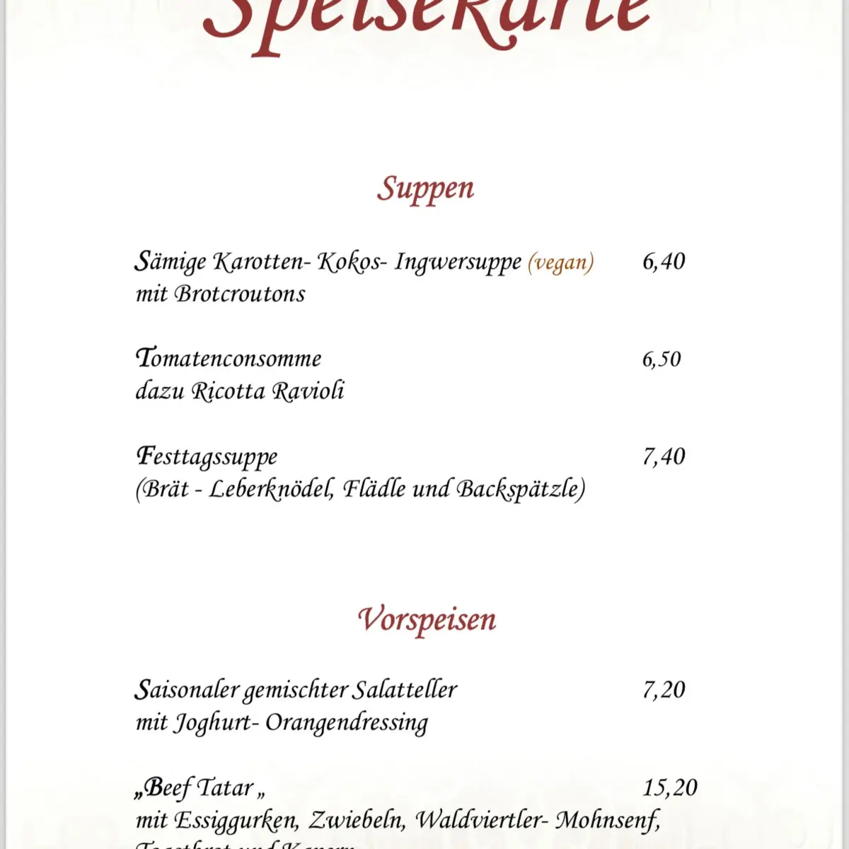 Speisekarte photo 7