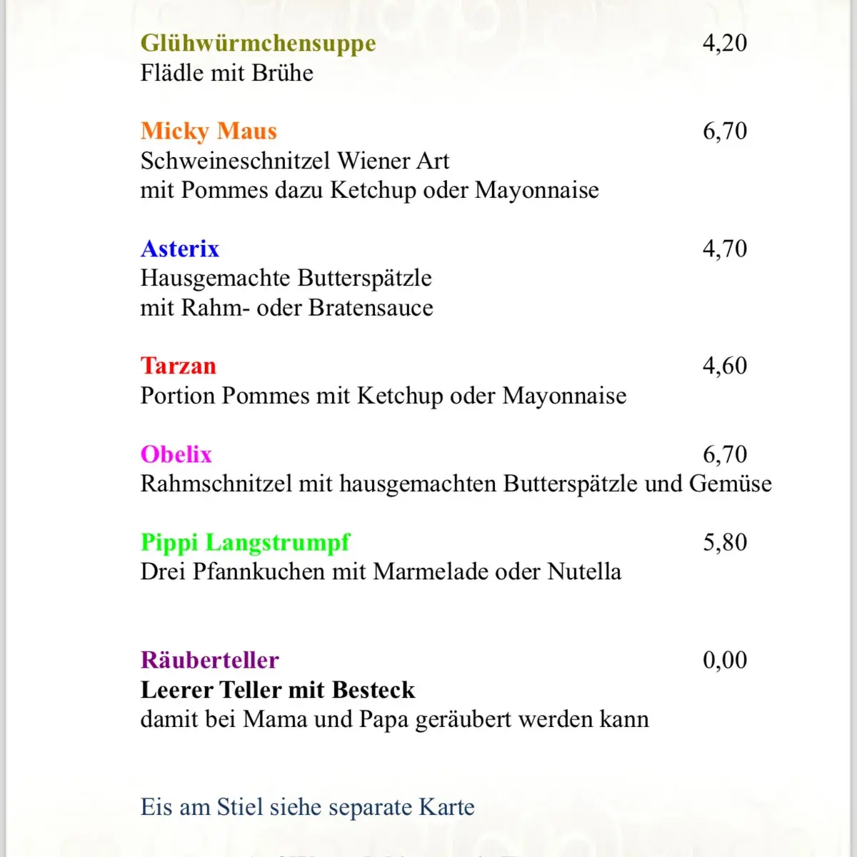 Speisekarte photo 8