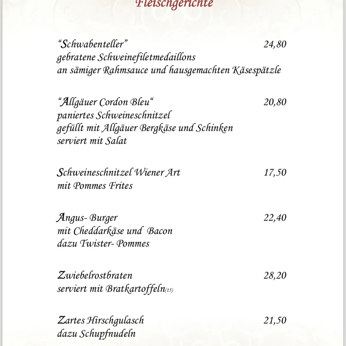 Speisekarte photo 9