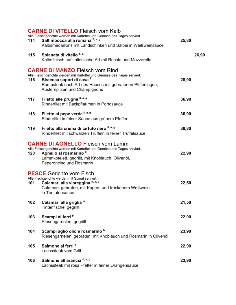Speisekarte photo 3