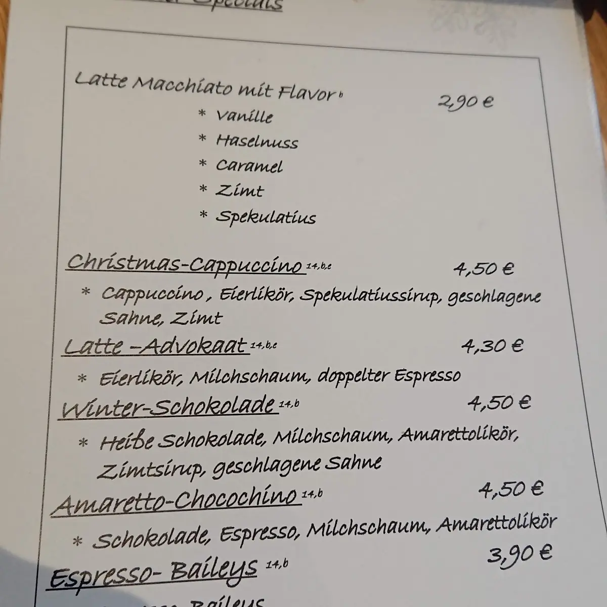 Speisekarte photo 2