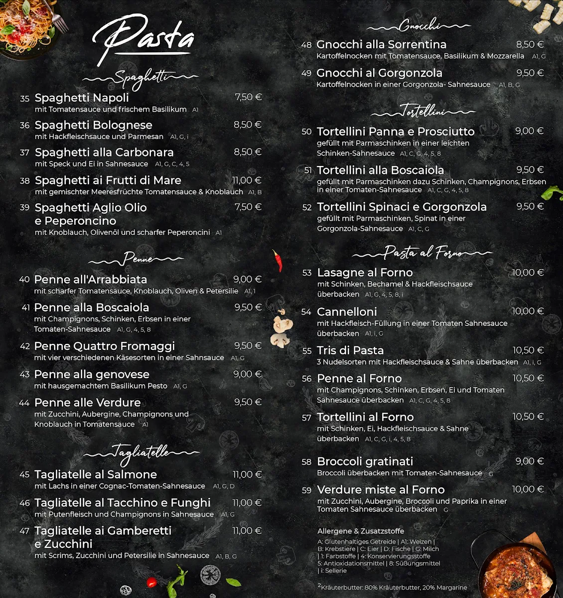 Speisekarte, Pizza Pasta Da Michele