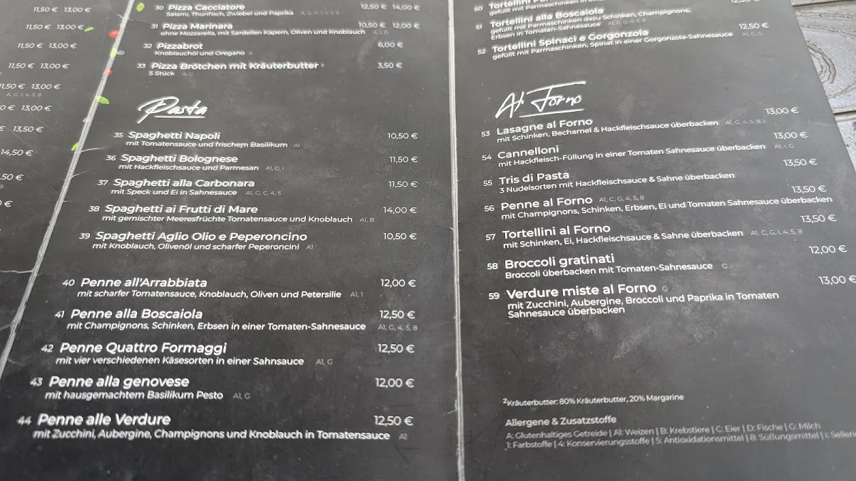 Speisekarte, Pizza Pasta Da Michele