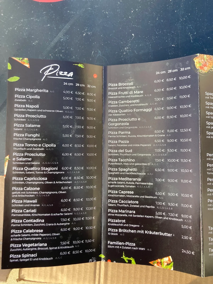 Speisekarte, Pizza Pasta Da Michele