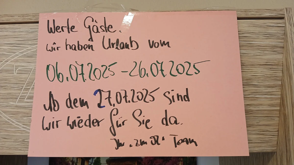 Speisekarte, Zum Oz